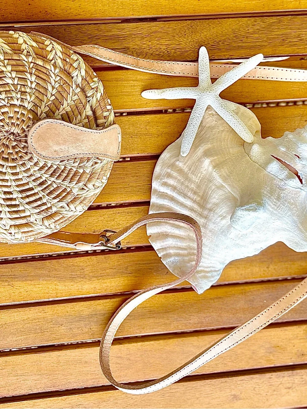 Authentic Artisan Handcrafted Natural Straw Tote & Clutch Set - Neutral Tan